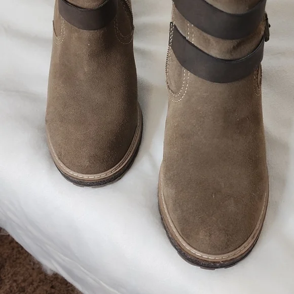 White Mountain Rialto Joker II Brown Suede Chunky Chastity Boots Sherpa Warm - Picture 5 of 16